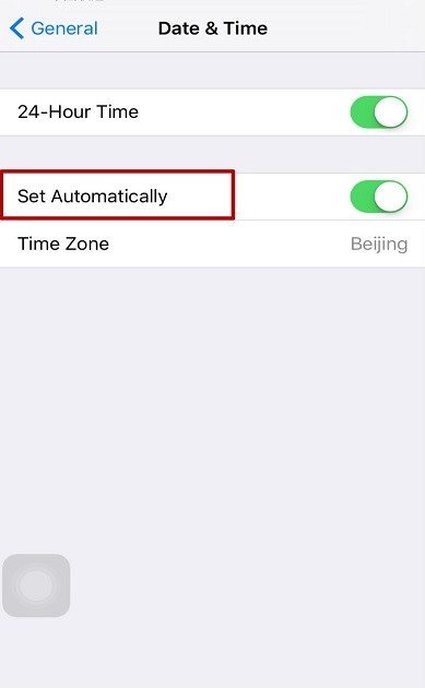 automatically set date and time